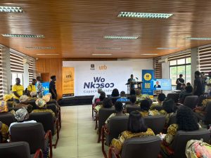 Charles Osei Owusu, Senior Manager Fintech Business,MMFL Commercial Operations addressing the Ghana National Tailors and Designers Association (GNTDA). 1