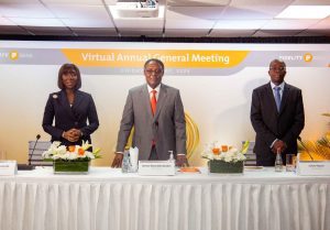 From L-R Akosua Apea Osafo, Director, Legal & Company Secretary, James Reynolds Baiden, Board Chairman and Julian Opuni, Managing Director