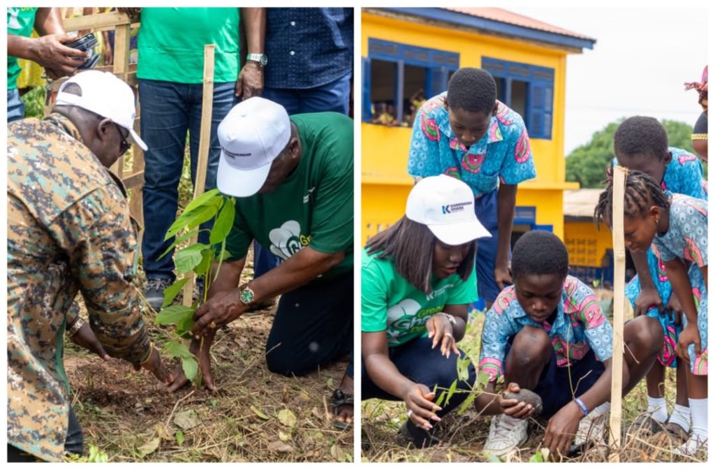 Students planting