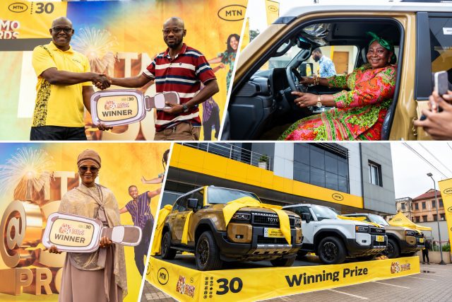 3 Win Prados in MTN@30 Promo draw at Kejetia