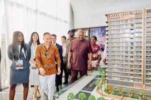 Mahama cuts sod for construction of Sentuo Airport Garden City