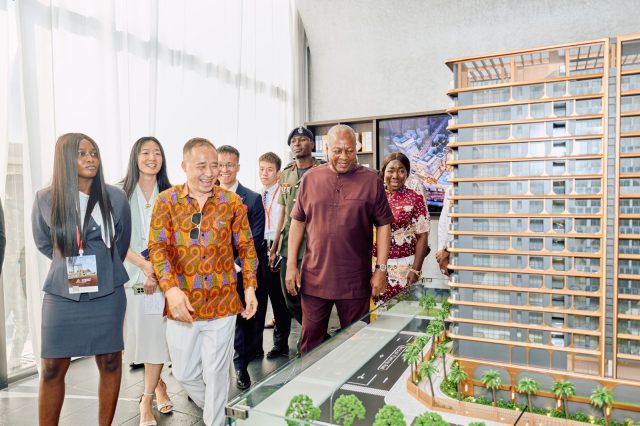 Mahama cuts sod for construction of Sentuo Airport Garden City